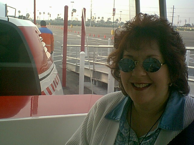 AnnaMary arrives at Disneyland on Shuttle